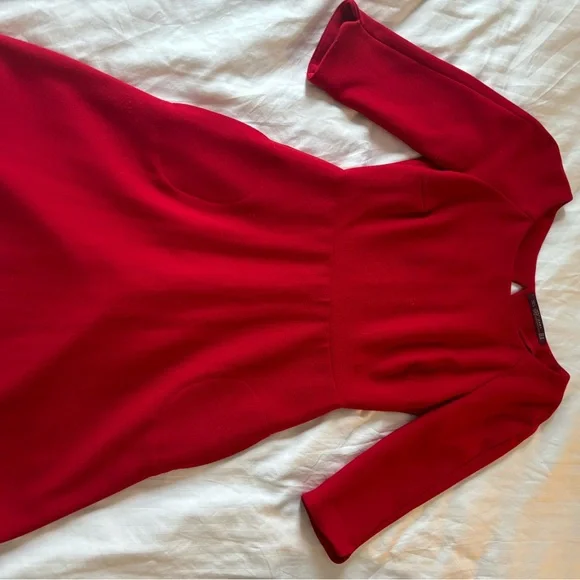 Zara Collection Red Open Back Fit & Flare Dress - Picture 2 of 7